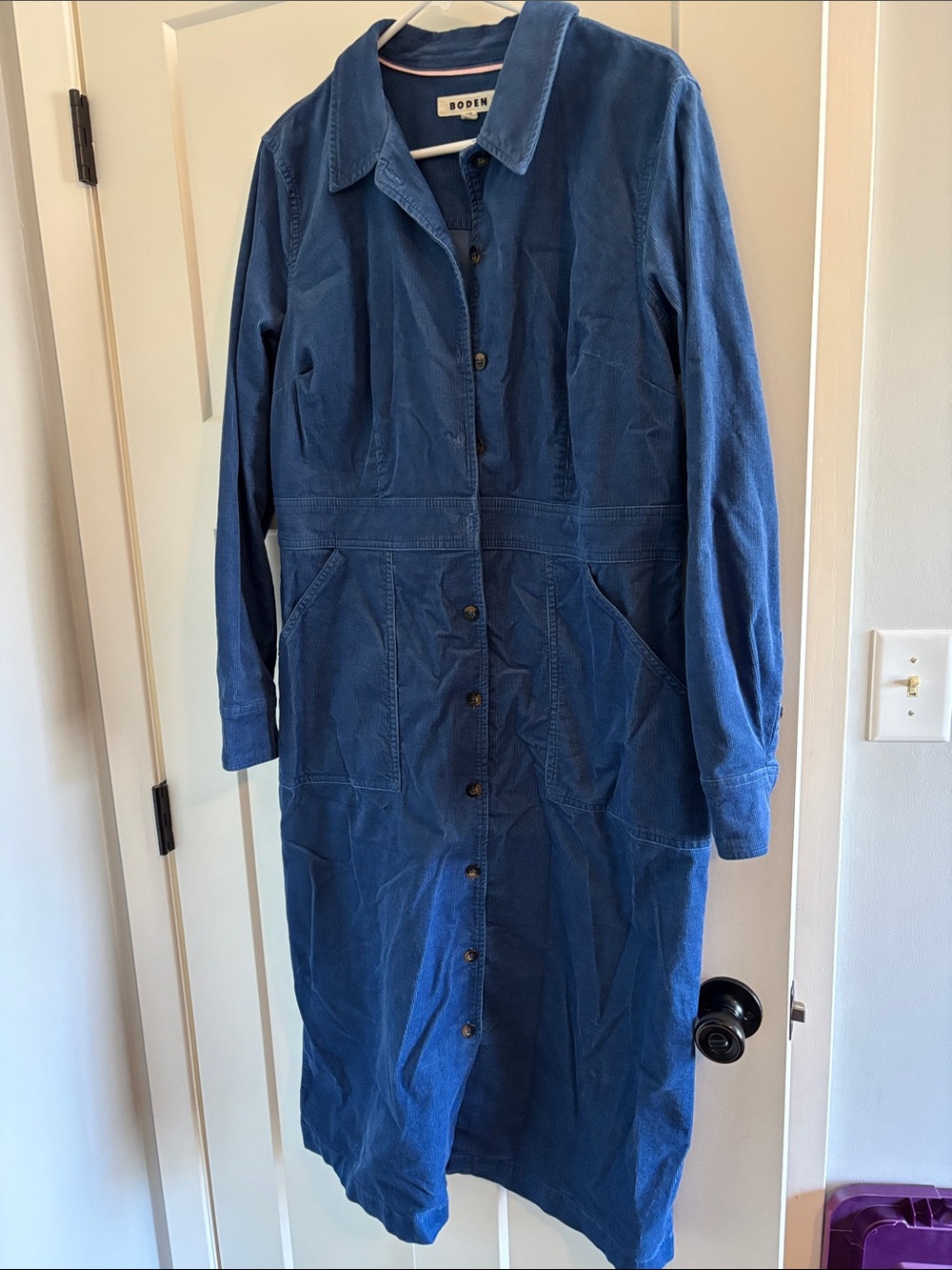 Boden corduroy dress, small flaw
